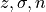 z, \sigma, n