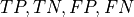 TP, TN, FP, FN