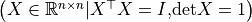 \left(X \in \mathbb{R}^{n \times n} \vert X^{\top}X=I \text{,} \mathrm{det}X=1 \right)