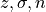 z, \sigma, n